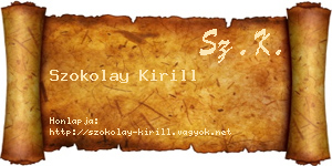 Szokolay Kirill névjegykártya